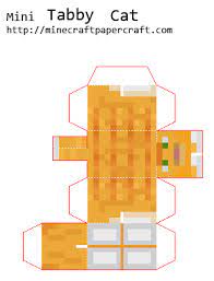 papercraft mini tabby cat minecraft crafts tabby cat paper crafts