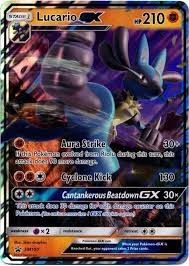 In japan, this card was included as a regular card, a full art card, and as a secret card in the ultra force subset. Do You Think Lucario Gx Will Be Tier1 Similar To Golisopod Gx Aura Strike Has The Power Necessary To Do A Soli Cool Pokemon Cards Pokemon Rare Pokemon Cards