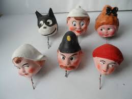 14368 6 Kasperlepuppen Kopfe Pappmache 1920 Judy And Punch Puppets Heads Mache Ebay Puppen Handpuppen Pappmache