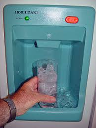 Ice maker is not used regularly it's normal for ice to clump and fuse together when the ice maker is not used regularly. Icemaker Wikipedia
