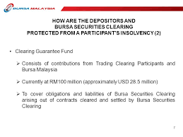 The stock exchange of malaysia, the bursa malaysia berhad, was born out of the kuala lumpur stock exchange in 2004, after it became a public company. Clearing Settlement Depository S Legal Protection In The Case Of Participant S Insolvency The Malaysian Perspective Bursa Malaysia 11 Th Acg Cross Training Ppt Download