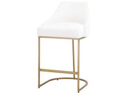 Dark gray fabric bar stool (set of 2) marcel 25 in. Essentials For Living Traditions Peyton Pearl Brushed Gold Side Counter Height Stool Set Of 2 Esl6011cslpprlbgld