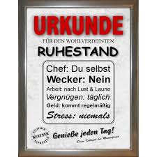 Schone Urkunde Zum Ruhestand Ruhestand Spruche Zum Ruhestand Geschenke Zum Abschied