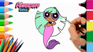 Powerpuff Girls Mermaid Coloring Book Teenage Blossom Teenage Bliss Meet Mermaid Coloring Book Mermaid Coloring Pages Mermaid Coloring
