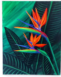 Bird Of Paradise Painting Bird Of Paradise Painting In 2020 Birds Of Paradise Flower Paradise Painting Bird Of Paradise Tattoo