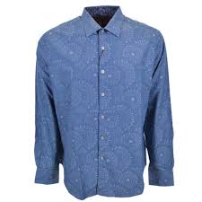 Robert Graham Creedance Starburst Blue Button Down Sports Dress Shirt