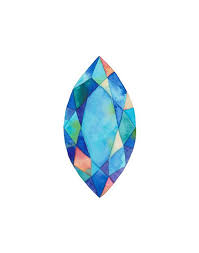 Gem No 11 Gem Painting Gemstone Art Watercolor Gem Watercolor Painting Watercolor Paintings Or Watercolor Gem Gemstone Art Gemstone Watercolor