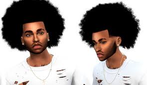 Big Curly Fro Male By Xxblacksims Curly Fro Mens Hairstyles Curly Hair Styles