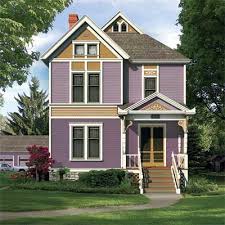 Saturated Shades On The Main Body Pair Up With Deep Accent Tones And Crisp Trim To Create A Victorian Homes Exterior Outside House Colors House Paint Exterior