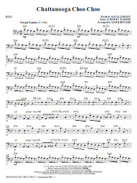 Chattanooga choo choo glenn miller. Mark Brymer Chattanooga Choo Choo Bass Sheet Music Notes Chords Jazz Partiture Choir Instrumental Pak Download Printable Pdf 265875