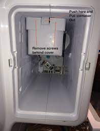 The first thing you should check are the gears on the front of the icemaker. I Have A Ge Refrigerator Model Gfss6kkxass I Need To Replace The Ice Maker I Have A New One How Do I Get The