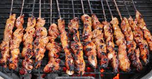 It's the idea of how to grill kabobs. Brown Sugar Bourbon Chicken Skewers
