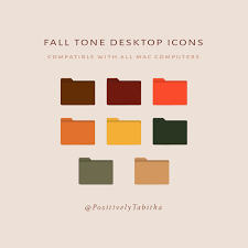 Fall Tone Folder Desktop Icons Instant Download Fall Etsy Desktop Icons Desktop Wallpaper Organizer Folder Icon