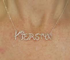 Disney Necklace Sterling Filled Silver Wire Name Necklace In Disney Style Font Wire Wrap Disney Name Disney Necklace Name Necklace Rose Gold Diamond Necklace
