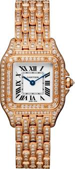 Scegli la consegna gratis per riparmiare di più. Crhpi01131 Montre Panthere De Cartier Petit Modele Mouvement Quartz Or Rose Diamants Cartier