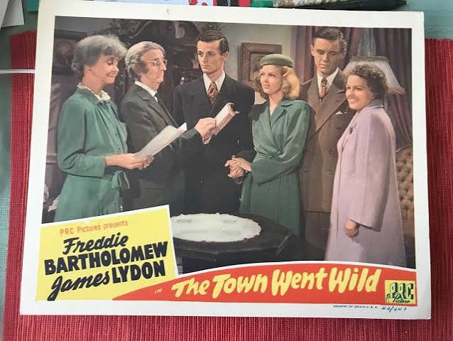 Town Went Wild, The 1944 PRC 11x14" lobby card Freddie Bartholomew James  Lydon