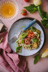 Summer Risotto With Tomato Confit And Zucchini Recipe In 2020 Beef Recipes Easy Best Vegetarian Recipes Healthy Chicken Recipes