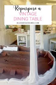 A finely set dining room table with china and crystal creates the mood for an elegant dining experience with friends, family, or business associates. How To Paint A Vintage Dining Table Bluesky At Home