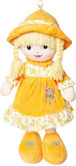 Amazon Com Rag Dolls For Girls 20 Soft Baby Doll Plush Cloth Dolls For All Ages Orange Toys Games