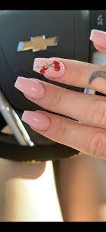 Cherry Nails Cherry Nails Acrylic Nails Coffin Short Nails