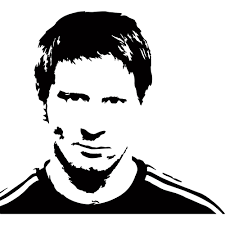 Autocolante Decorativo Lionel Messi Portrait Shadow Portraits Black And White Art Drawing In this video i m drawing messi with watercolor used brush watercolor marker black balck paper.