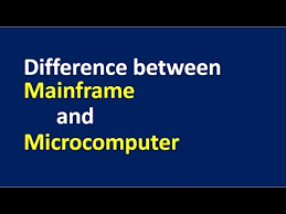 In this post, we will understand the difference between mainframe and minicomputer −mainframe computerthe size of the disk is large.they have large the speed of processing is fast in comparison to minicomputer. Difference Between Mainframe And Microcomputer Youtube