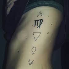 Virgo Earth Mercury Symbols Tattoo Virgo Tattoo Tattoos Virgo Tattoo Designs