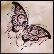 Dominique Holmes On Instagram Lace Butterfly For This Week Tattoo Tattoodesign Drawing Sketch Lace Lace Butterfly Tattoo Lace Tattoo Butterfly Tattoo