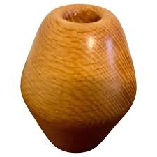 Hand-Turned Studio Vase by L. Cheney Mid Century For Sale at 1stDibs