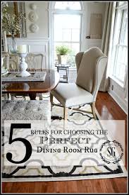 5 Rules For Choosing The Perfect Dining Room Rug Stonegable Area Rug Dining Room Dining Room Rug Rug Under Dining Table