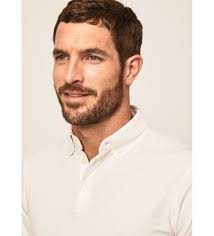 Hackett London Kent Long Sleeve Polo Shirt White