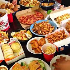 The rice and noodles are mixed with onions, potatoes, and chutneys. Throwing A Fast Food Potluck Food Recipes Easy Dinner Recipes