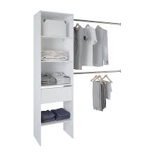 .h 180 xl 30 p20 blanc / colonne de salle de bains 4p l 50 x h. Kit Dressing Blanc Basic Leroy Merlin