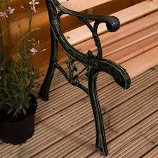 Maybe you would like to learn more about one of these? Garden Bench 3 Seater Wooden Cast Iron Outdoor Patio Furniture Seat Rose Style Ebay