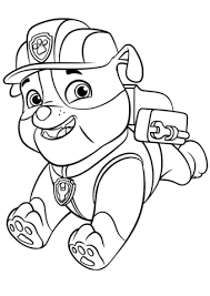 Marshall and chase in christmas. Paw Patrol Rubble With Backpack Coloring Page Paw Patrol Coloring Pages Paw Patrol Coloring Paw Patrol Cartoon