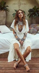 Deep V Neck Lace Dress In 2020 Boho Chic Fashion Boho Fashion Boho Outfits