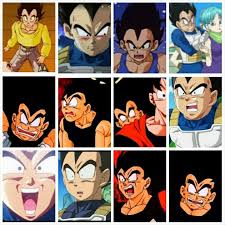 The Many Funny Faces Of Vegeta Vegeta Y Bulma Vegetto Y Gogeta Personajes De Dragon Ball