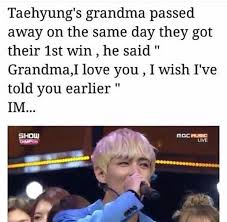 His Grandma Actually Passed Away While He Was In The Ph For A Concert Their 1st Win Happened 49 Days After That Day Bts Facts Bts Boys Bts Bangtan Boy
