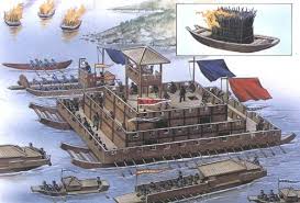 Han Dynasty Era River Warfare Circa 100 Ad There Was Little Need For Sea Warfare In China Given The Convex Shape Of The Chinese History Ancient Warfare Boat