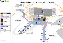 West Palm Beach Palm Beach International Pbi Airport Terminal Map Overview Airport Map Airport Guide Palm Beach International Airport