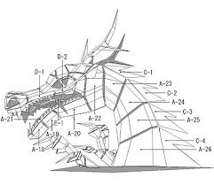 ｔraditional ａsian ｄragon 型紙公開 チークパッチ geometric origami junk art paper sculpture