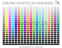 color palette composition shade chart conform stock vector