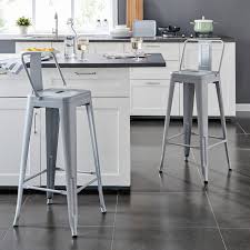 Industrial accents compliments the rusticity of this space, including metal stools, stainless steel appliances and soapstone countertops. Vintage Metal Barstools With Bucket Back Bar Stools Set Of 2 Overstock 32100444
