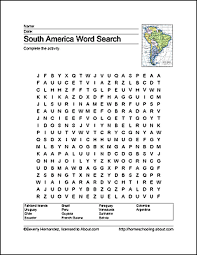 South America Word Search Crossword Puzzle And More South America American Words Teaching 6th Grade