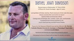 On behalf of the family, we share the death and funeral details for the  late Daniel John Davidson.