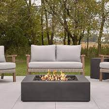 The aura square fire table fuses ancient and modern design to create incredible aesthetics. Concrete Low Square Fire Pit Table