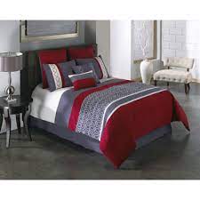Previous photo in the gallery is carter pink gray white comforter set. Carlin Red Grey Comforter King Set Bedding Afw Com