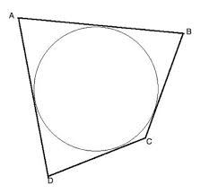 The theorem is, that opposite angles of a cyclic quadrilateral are supplementary. Circle Inscribed In A Quadrilateral Geometry Help