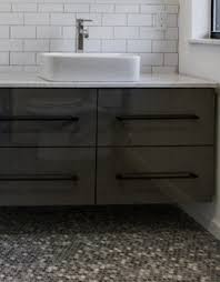 Installation of ikea hemnes cabinet, odensvik sink, and dalskär faucet. Use Ikea Kitchen Cabinets In Bathroom