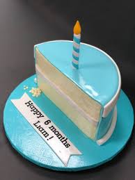 A perfect birthday cake for a boy who is 3 years old. 6 Months Birthday Cake Skazka Desserts Bakery Nj Custom Birthday Cakes Cupcakes Shop